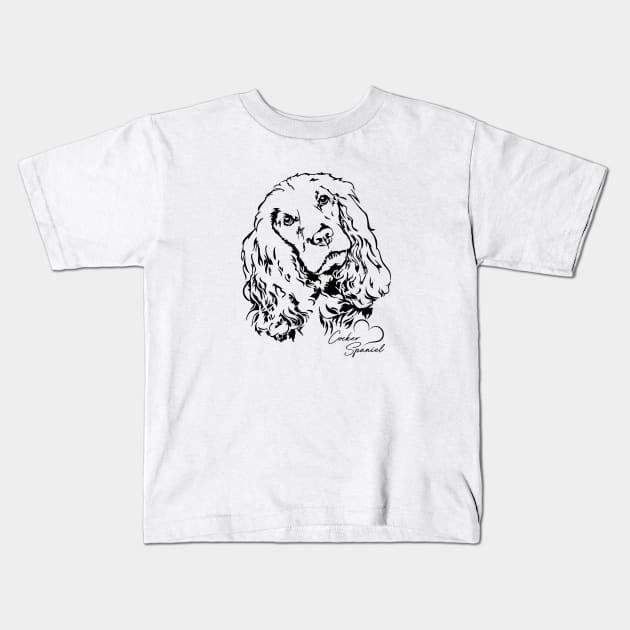 Funny Proud English Cocker Spaniel dog portrait Kids T-Shirt by wilsigns